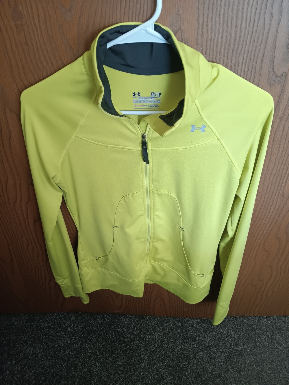 Under Armour Women's Neon Yellow Full-Zip Utility Jacket